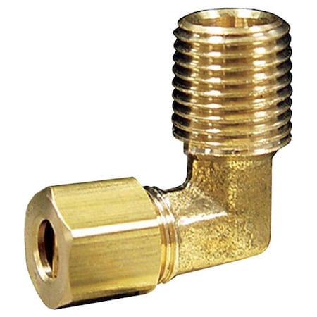 Homeplus+ ATC 5/16 in. Compression X 1/8 in. D MPT Brass 90 Degree Street Elbow 6JC121010711024